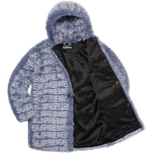 Load image into Gallery viewer, NEW Supreme Faux Fur Hooded Coat Purple Sz Large
