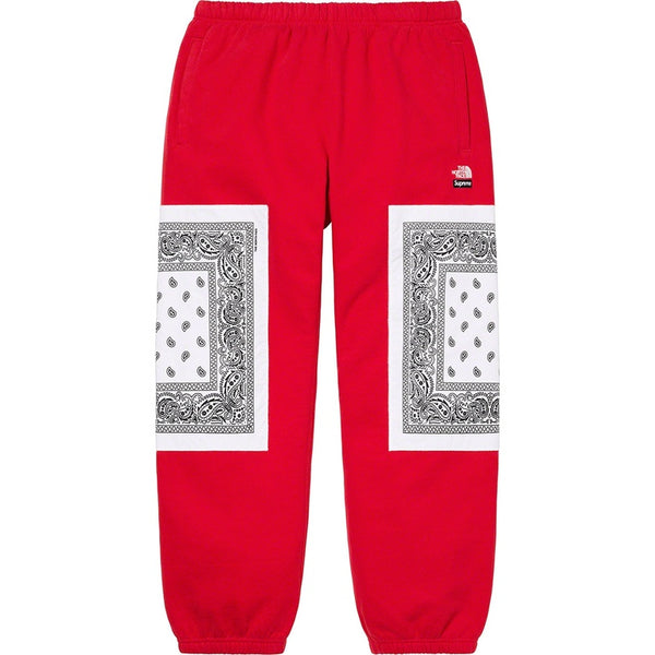 NEW Supreme The North Face Bandana Sweatpant Red Sz XL