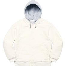 Load image into Gallery viewer, NEW Supreme Hooded Twill Varsity Jacket White Sz XL

