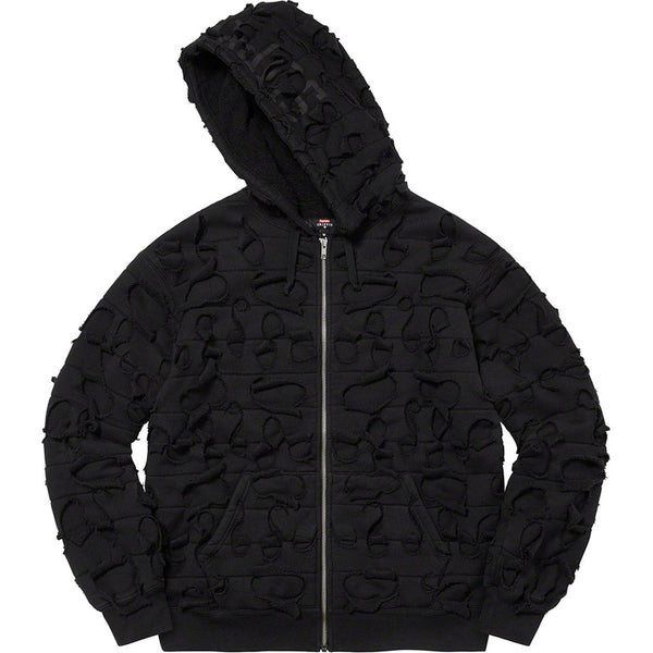 NEW SUPREME Griffin Zip Up Hooded Sweatshirt Black Sz Large