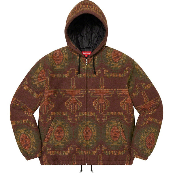 NEW Supreme Woven Hooded Jacket Rust Sz Large 