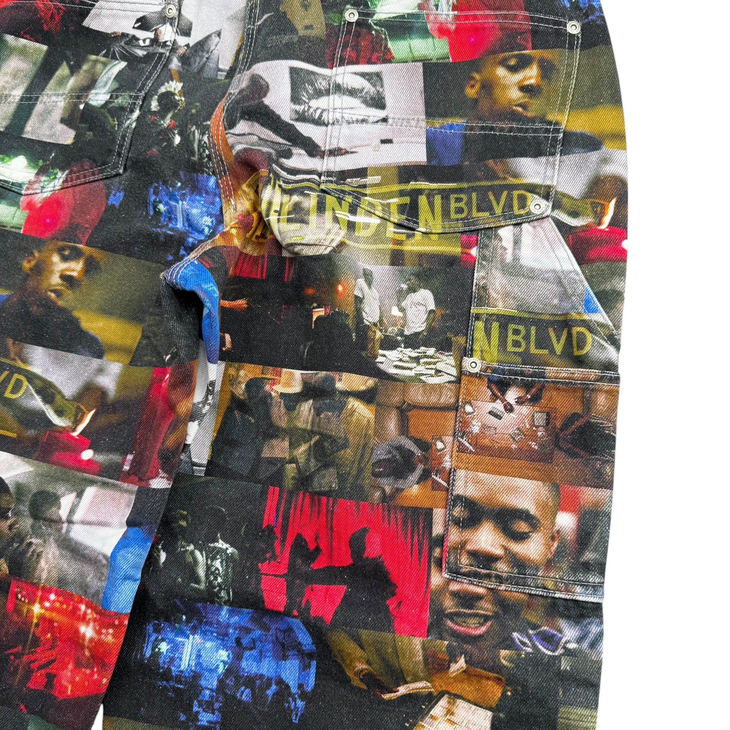 Supreme Nas and DMX Collage Double Knee Denim Painter Pant Sz 32