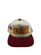Load image into Gallery viewer, Vintage SPORTS SPECIALTIES Washington Redskins Laser Shadow Autographed Snapback Hat 90s White Burgundy
