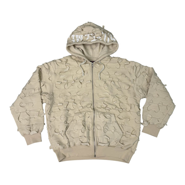 New Supreme Griffin Zip Up
Hooded Sweatshirt Natural Size Large