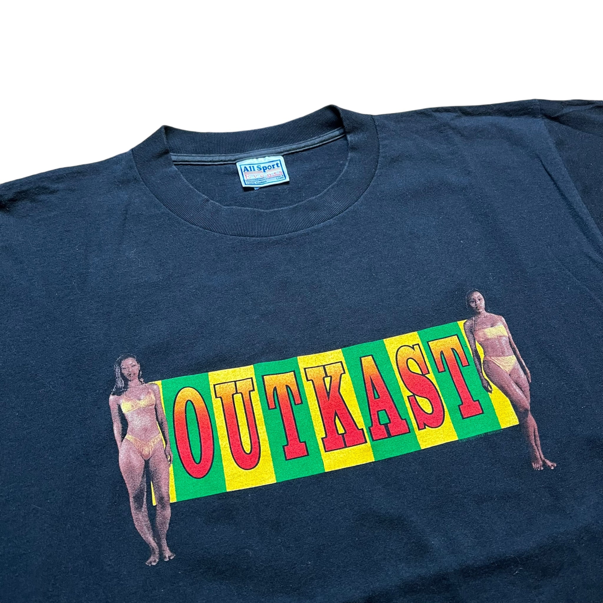 Vintage ALL SPORT Outkast 2001 T Shirt 2000s Rap Black L – Reset