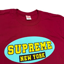 Load image into Gallery viewer, New Supreme New York Tee Cardinal Burgundy Size X-Large
