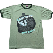 Load image into Gallery viewer, Vintage TNT Frankenstein The Man Who Made A Monster 2006 Ringer T Shirt 2000s Green M
