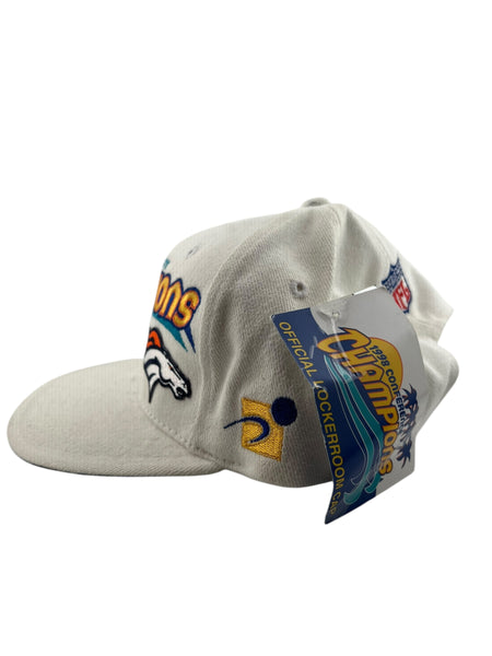 Vintage SPORTS SPECIALTIES Denver Broncos 1998 AFC Conference Champions Adjustable Hat 90s Heather Gray NWT