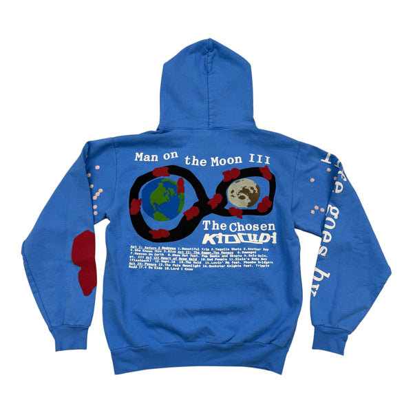 New Kid Cudi CPFM For MOTM III Life Goes By Hoodie Blue Size Medium