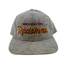 Load image into Gallery viewer, Vintage Sports Specialties Washington Redskins Grey Script 90s Snapback Hat
