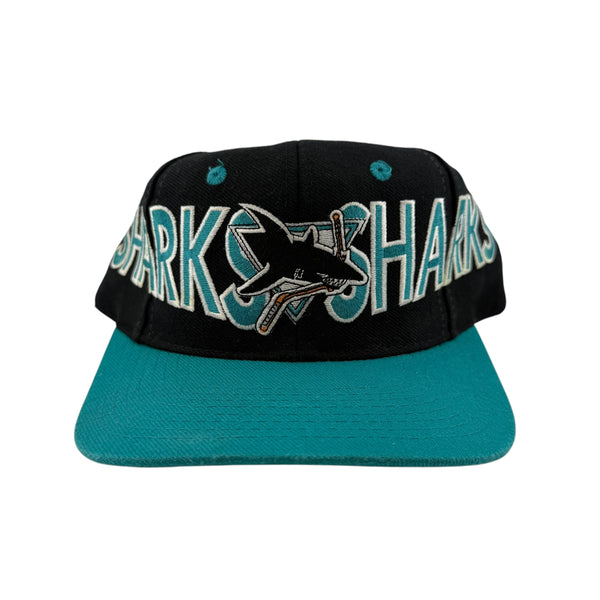 Vintage AJD San Jose Sharks Snapback Hat 90s Multicolor