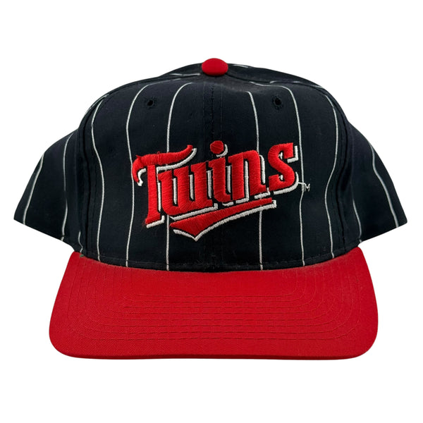 Vintage STARTER Minnesota Twins Pinstripe Snapback Hat 90s Multicolor