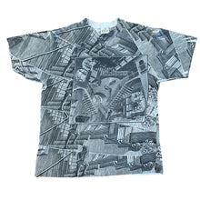 Load image into Gallery viewer, Vintage ANDAZIA MC Escher Stairs AOP All Over Print Art T Shirt 90s L
