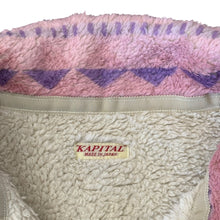 Load image into Gallery viewer, Kapital Ashland Stripe &amp; Bone Fleece Jacket Pink Sz 3
