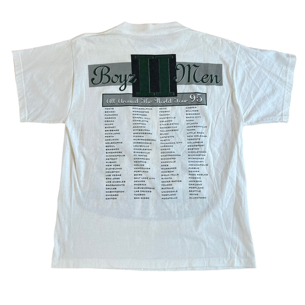 Vintage WINTERLAND Boyz II Men All Around The World 1995 Tour T Shirt 90s White L