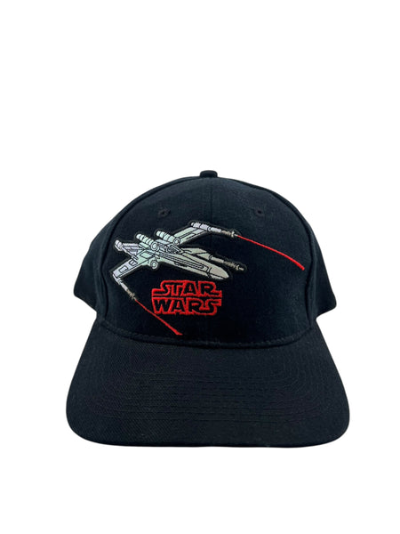 Vintage Star Wars X-Wing Snapback Hat 90s Black