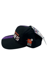 Load image into Gallery viewer, Vintage SPORTS SPECIALTIES Phoenix Suns Two Tone Split Autographed Snapback Hat 90s Black Purple NWT

