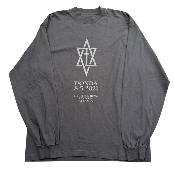 2021 Yeezy DONDA 8/5/2021 Atlanta L/S Shirt Black