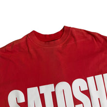 Load image into Gallery viewer, Satoshi Nakamoto Impact Logo Tee Red Sz M
