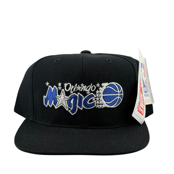 Vintage AMERICAN NEEDLE Orlando Magic Snapback Hat 90s Black NWT
