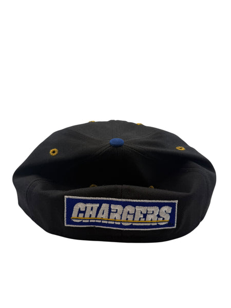 Vintage ANNCO San Diego Chargers Fitted Hat 90s Black Blue Size 7 1/4