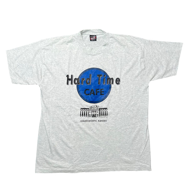 Vintage Hard Time Cafe You Must Be Indicted, To Be Invited. Leavenworth, Kansas Penitentiary T Shirt 90s Gray XL