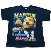 Load image into Gallery viewer, Vintage Martin Luther King Jr. MLK Malcolm X I Have A Dream Rap T Shirt 90s Black XL
