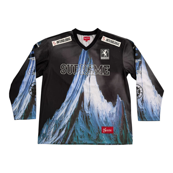 New Supreme Mountain Hockey Jersey Black Size Medium