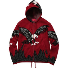 Load image into Gallery viewer, NEW Supreme Eagle Hooded Zip Up Sweater Dark Red Sz Large
