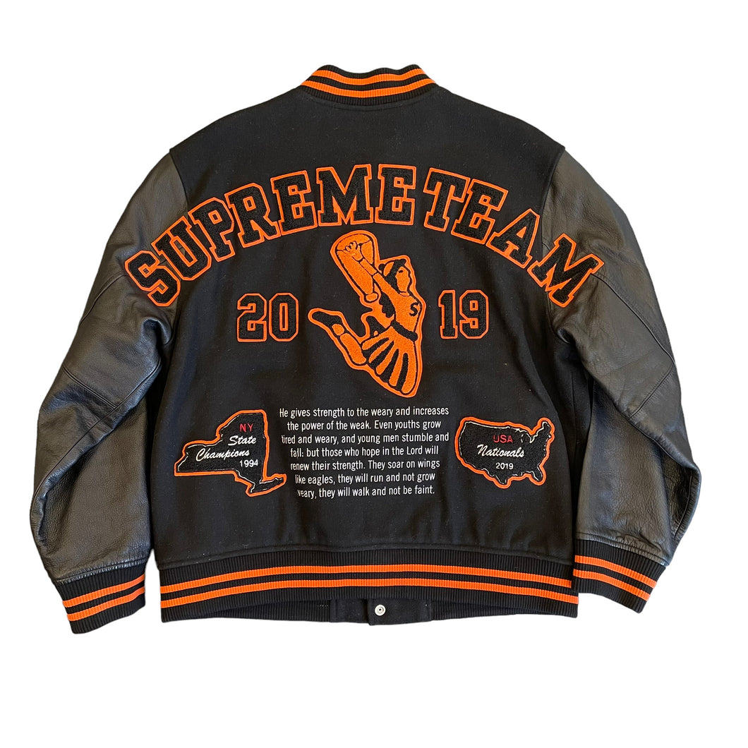 SUPREME Team Varsity Jacket FW19 Pre-Owned XL – Reset Web Store