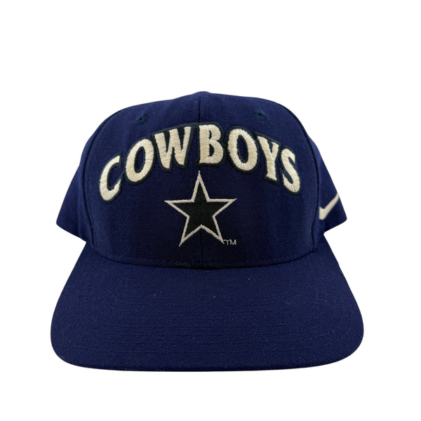 Vintage NIKE Dallas Cowboys Snapback Hat 90s Blue