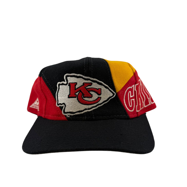 Vintage APEX ONE Kansas City Chiefs Side Spellout 90s Snapback Hat Multicolor