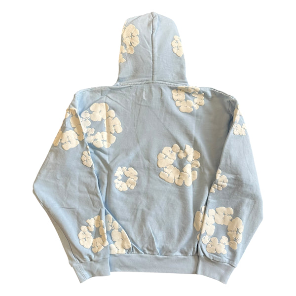 New Denim Tears Cotton Wreath Hoodie Light Blue Size Medium