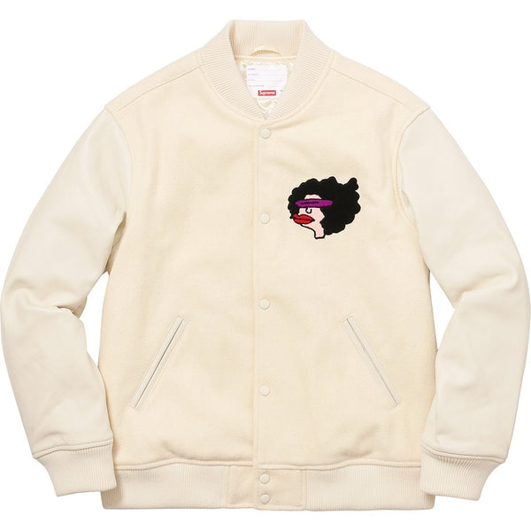 NEW Supreme Supreme Gonz Ramm Varsity Jacket Off White Sz XL