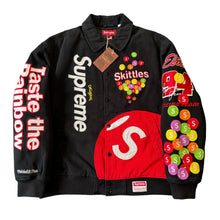 Load image into Gallery viewer, SUPREME x MITCHELL &amp; NESS Skittles Varsity Jacket FW21 NWT
