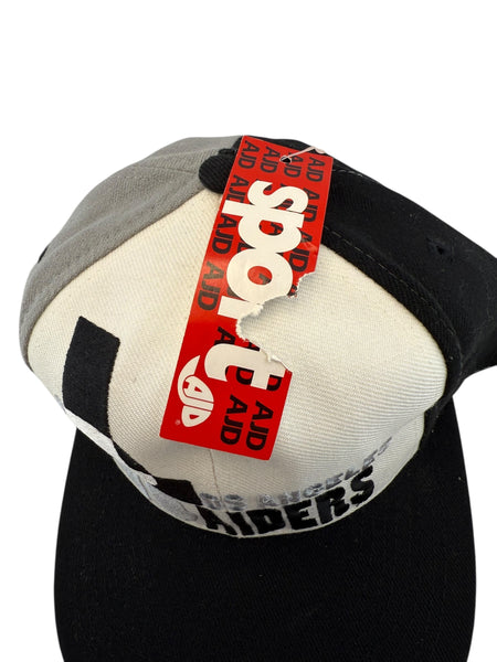 Vintage AJD Los Angeles Raiders Snapback Hat 90s Multicolor NWT