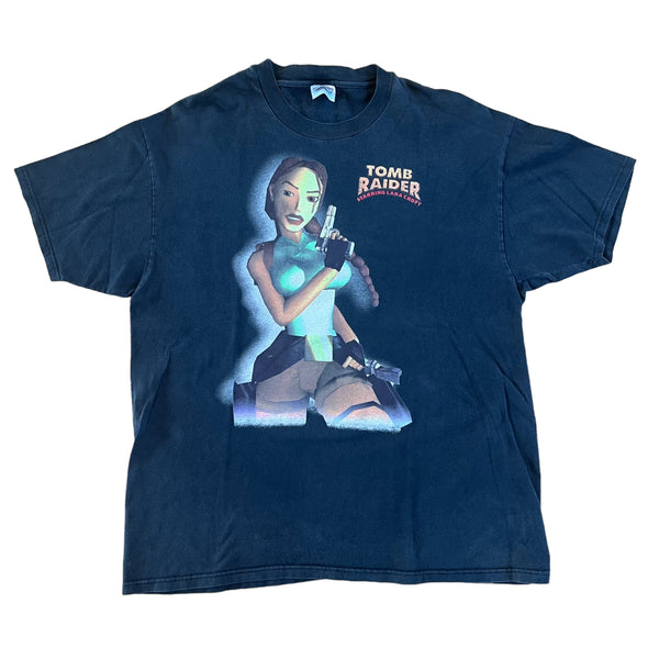 Vintage Tomb Raider Lara Croft Video Game T Shirt 90s XL