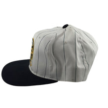 Load image into Gallery viewer, Vintage STARTER University of Michigan Wolverines Go Blue Pinstripe Snapback Hat 90s White Black
