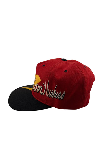 Vintage Nebraska Cornhuskers Big Brim Logo Snapback Hat 90s Red Black