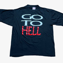 Load image into Gallery viewer, Vintage Q-TEES Clive Barker Presents Hellraiser III Hell on Earth Go to Hell 1992 Film Promo T Shirt 90s Black L
