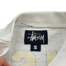 Load image into Gallery viewer, Vintage STUSSY 03 Blue Football Shirt White Sz Small
