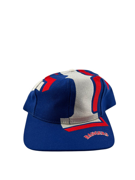 Vintage THE GAME Texas Rangers Big Logo Snapback Hat 90s Blue