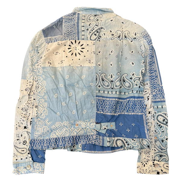 Kapital Patchwork Bandana 1st Shirt Jacket Blue Sz 4