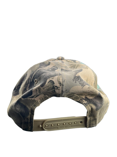 Vintage NISSUN Stone Cold Steve Austin 3:16 Skull Camo Snapback Hat 90s Camouflage