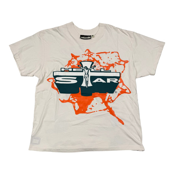 New Hellstar Jesus Tee White Size Medium
