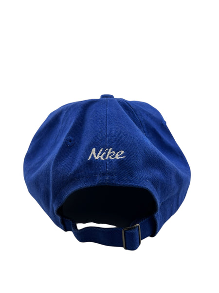 Vintage NIKE Soccer Swoosh Adjustable Hat 90s Blue