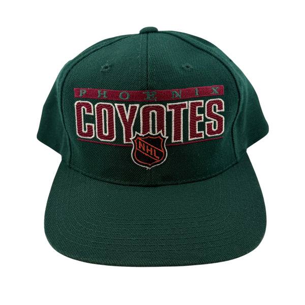 Vintage SPORTS SPECIALTIES Phoenix Coyotes Snapback Hat 90s Green