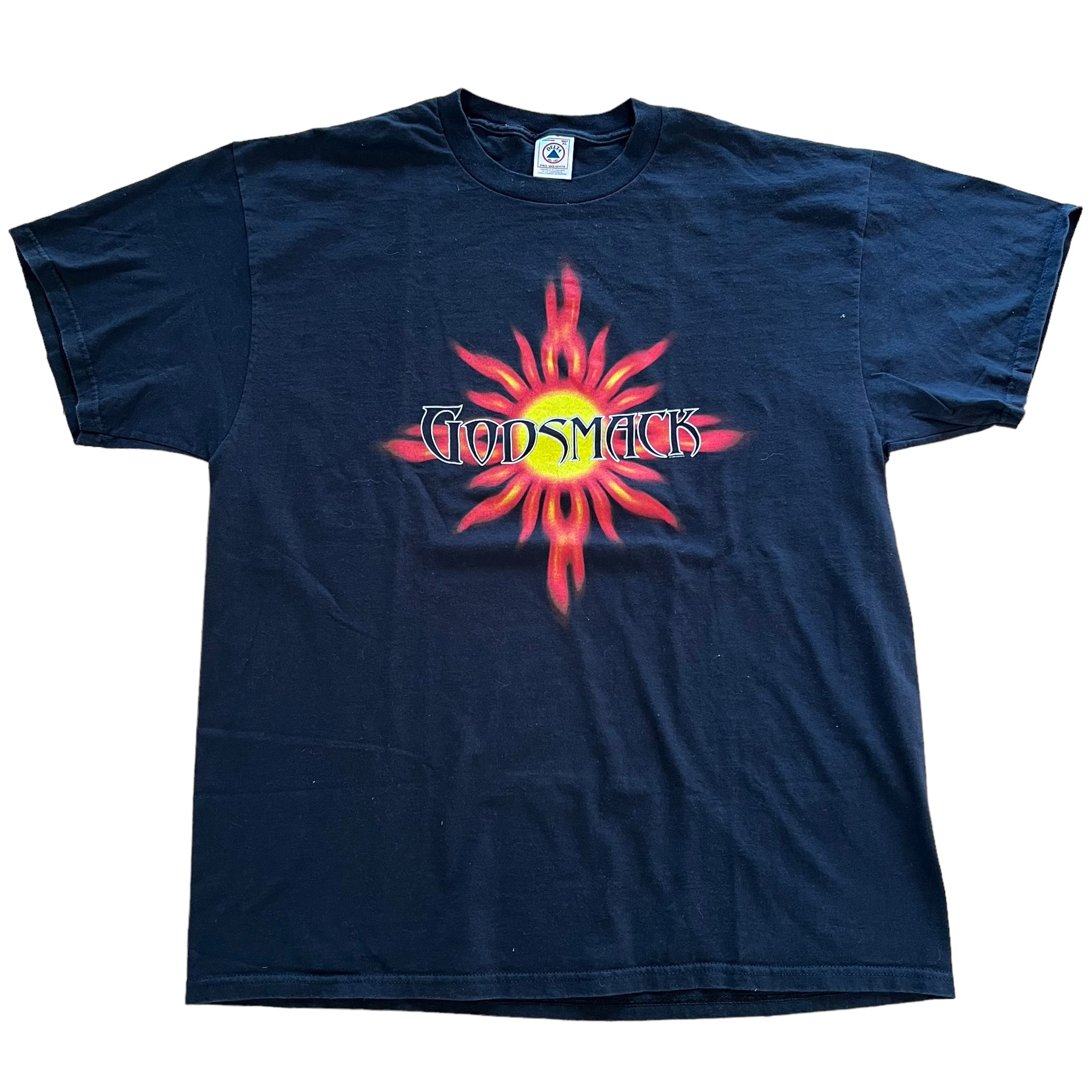 Vintage Delta Godsmack Sun Logo Black 90s Shirt XL – Reset Web Store