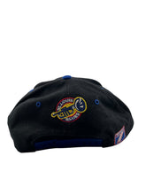Load image into Gallery viewer, Vintage LOGO 7 St. Louis Blues Goalie Mask Logo Snapback Hat 90s Black Blue
