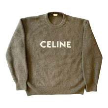 Load image into Gallery viewer, Celine Paris Big Logo Wool Sweater Green
